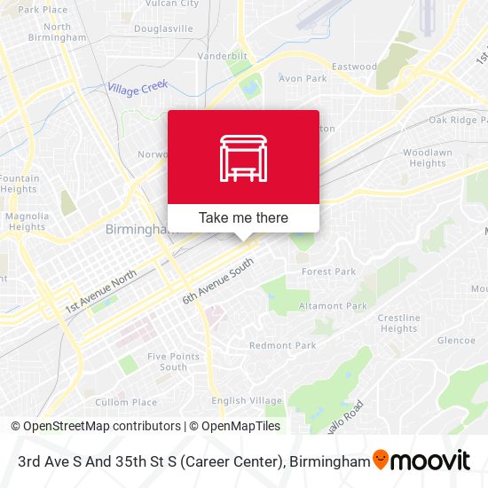 3rd Ave S And 35th St S (Career Center) map