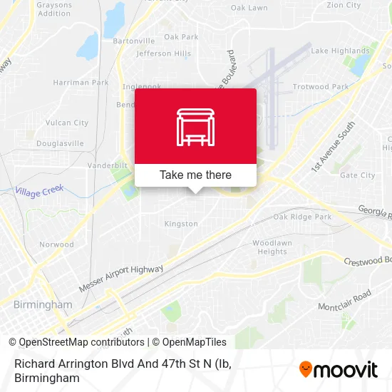 Mapa de Richard Arrington Blvd And 47th St N