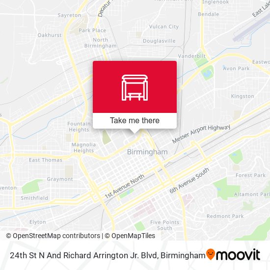 Mapa de 24th St N And Richard Arrington Jr. Blvd