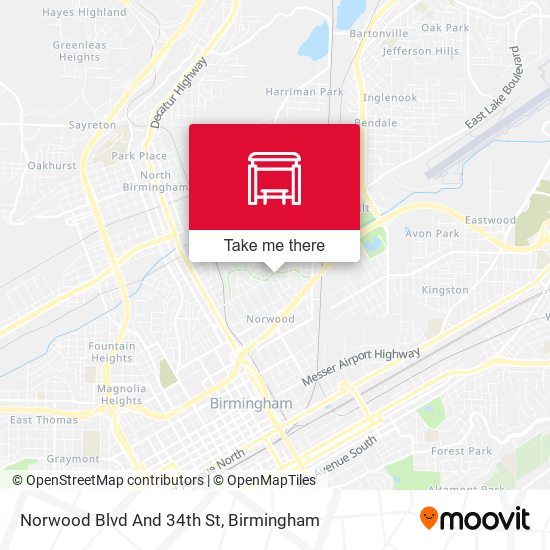 Norwood Blvd And 34th St map