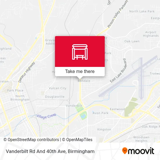Vanderbilt Rd And 40th Ave map