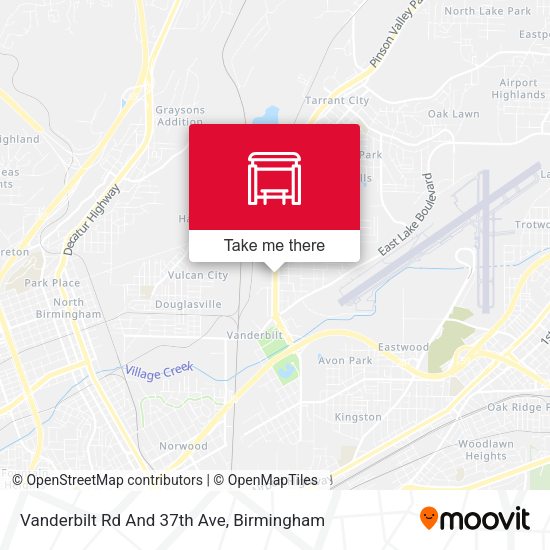 Mapa de Vanderbilt Rd And 37th Ave