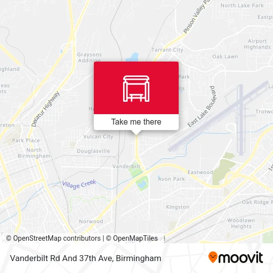 Mapa de Vanderbilt Rd And 37th Ave