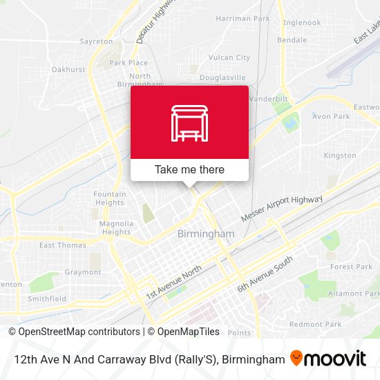 Mapa de 12th Ave N And Carraway Blvd (Rally'S)