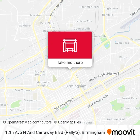 Mapa de 12th Ave N And Carraway Blvd (Rally'S)