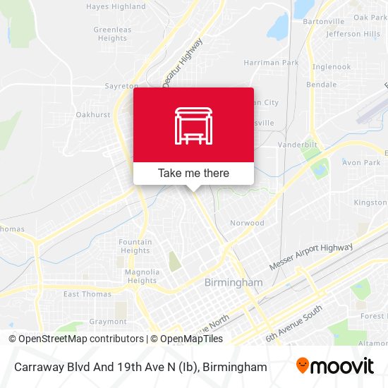 Carraway Blvd And 19th Ave N (Ib) map