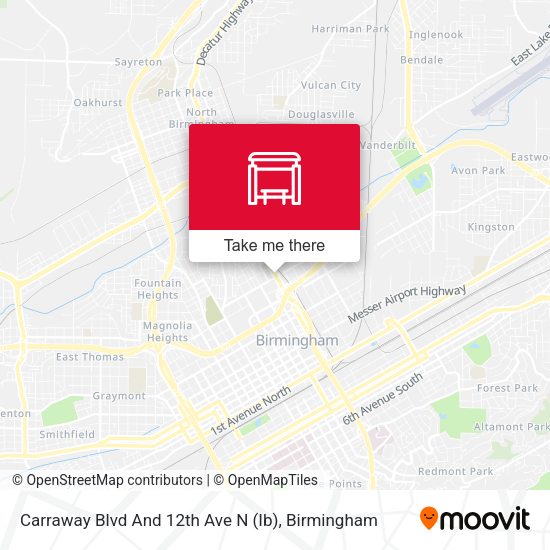 Carraway Blvd And 12th Ave N (Ib) map