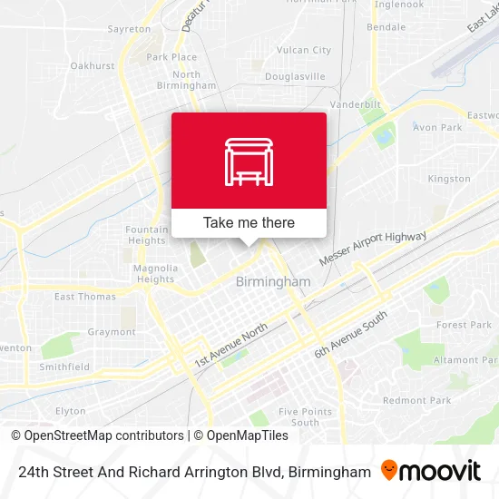 Mapa de 24th Street And Richard Arrington Blvd