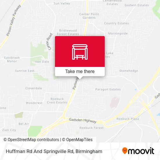 Mapa de Huffman Rd And Springville Rd