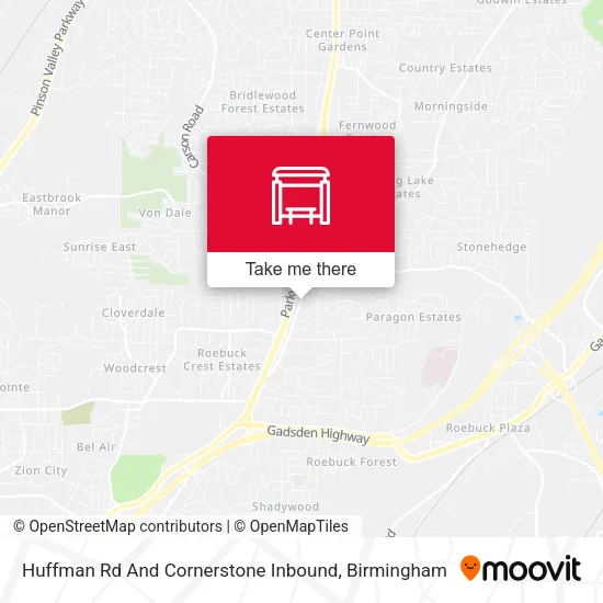 Mapa de Huffman Rd And Cornerstone Inbound