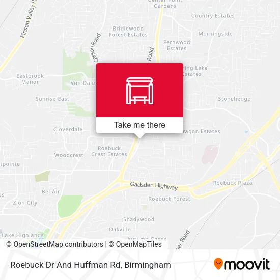 Mapa de Roebuck Dr And Huffman Rd