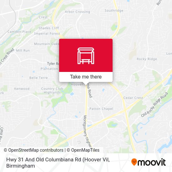 Hwy 31 And Old Columbiana Rd map