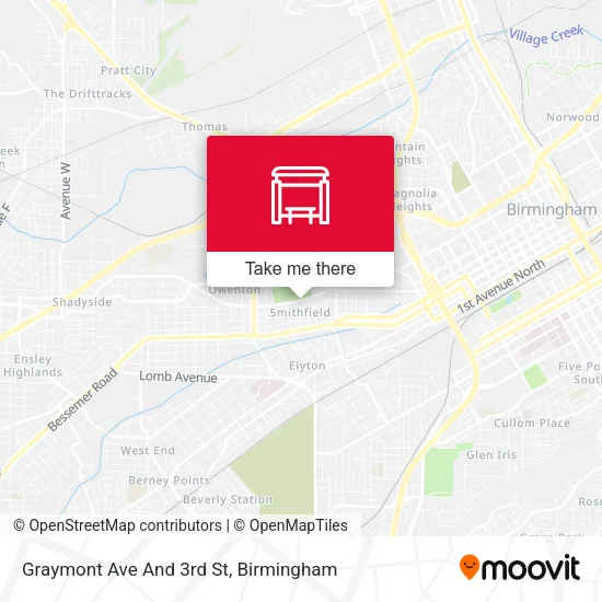 Mapa de Graymont Ave And 3rd St