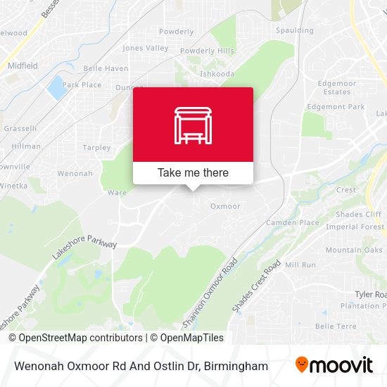 Mapa de Wenonah Oxmoor Rd And Ostlin Dr