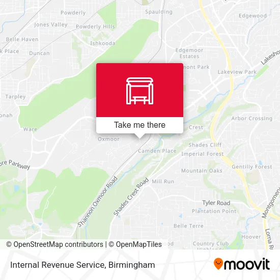 Mapa de Internal Revenue Service