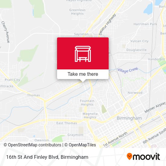 16th St And Finley Blvd map