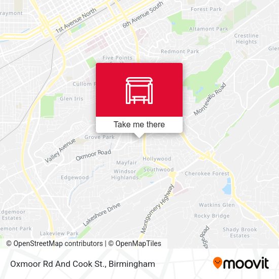 Oxmoor Rd And Cook St. map