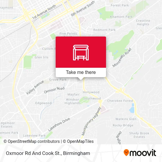 Mapa de Oxmoor Rd And Cook St.