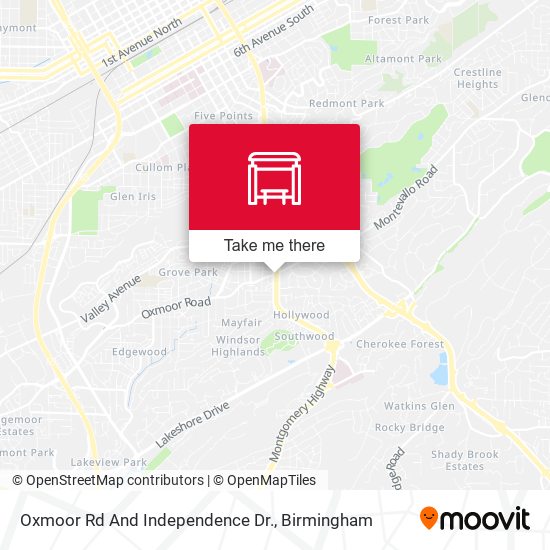 Oxmoor Rd And Independence Dr. map