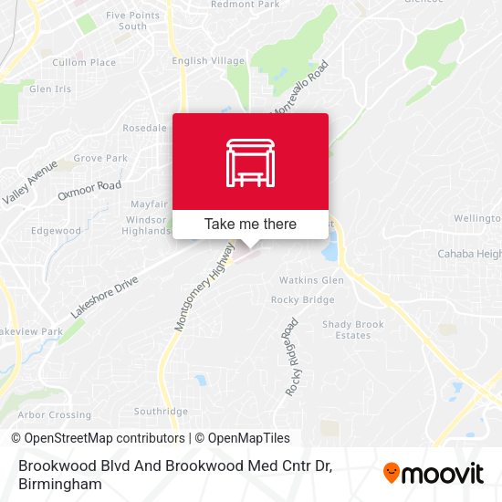 Mapa de Brookwood Blvd And Brookwood Med Cntr Dr