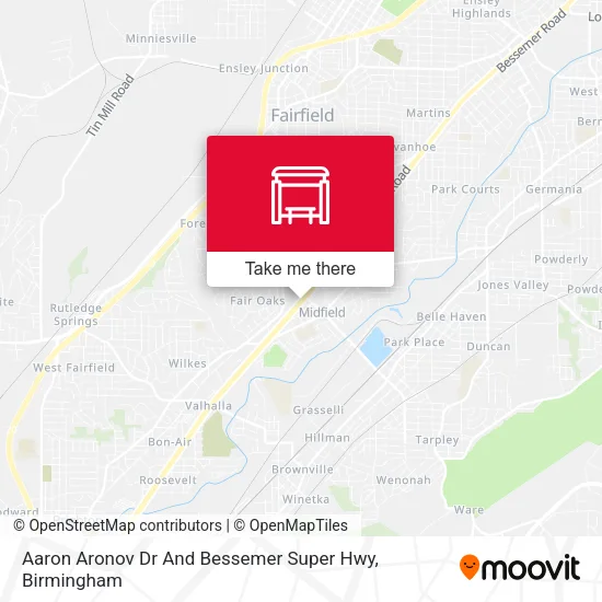 Mapa de Aaron Aronov Dr And Bessemer Super Hwy