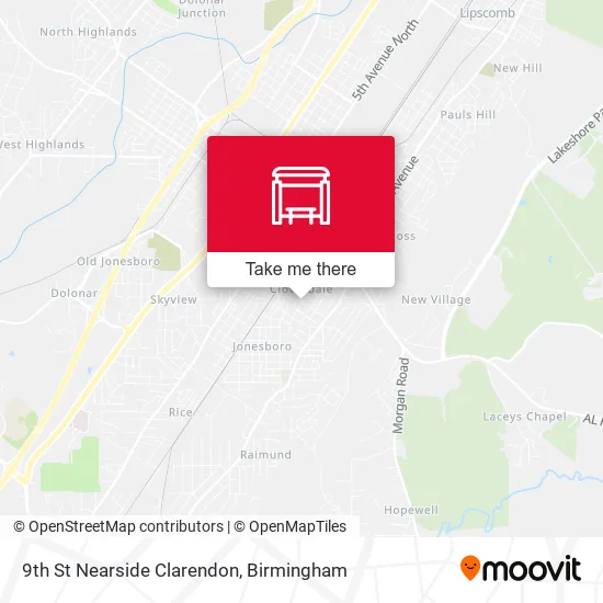 Mapa de 9th St Nearside Clarendon