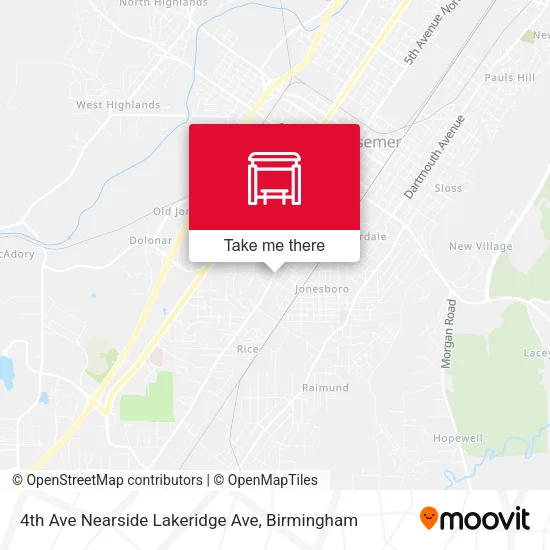 Mapa de 4th Ave Nearside Lakeridge Ave