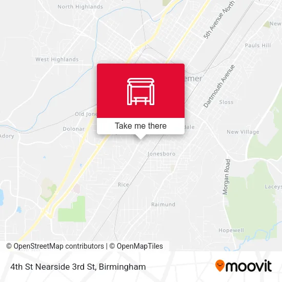 Mapa de 4th St Nearside 3rd St