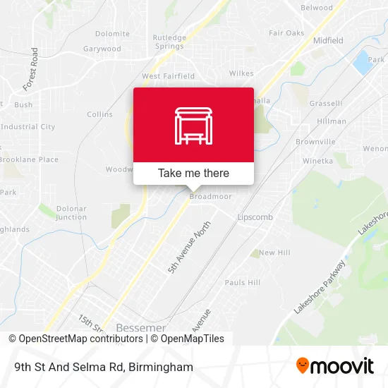 Mapa de 9th St And Selma Rd
