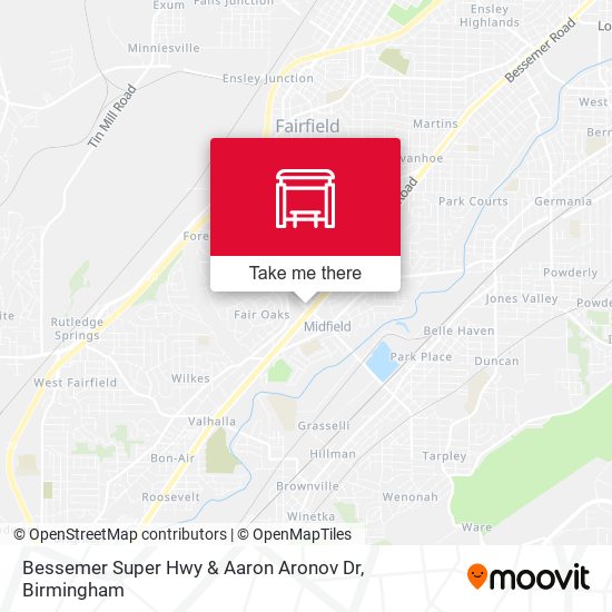 Mapa de Bessemer Super Hwy & Aaron Aronov Dr