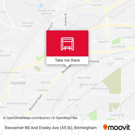 Bessemer Rd And Ensley Ave (45 Ib) map