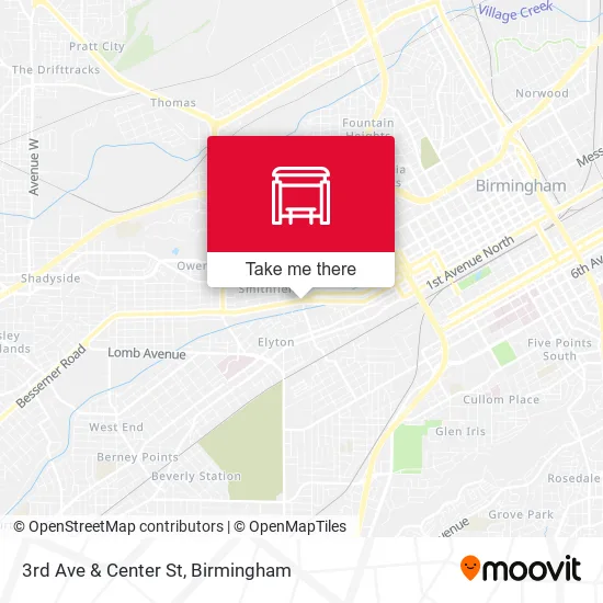 Mapa de 3rd Ave & Center St
