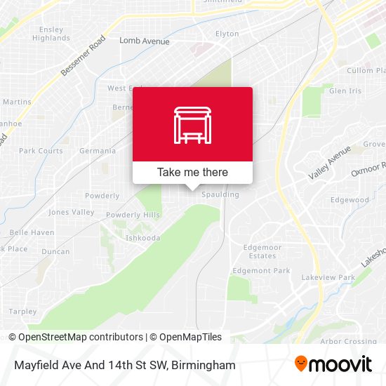 Mayfield Ave And 14th St SW map