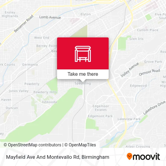 Mapa de Mayfield Ave And Montevallo Rd