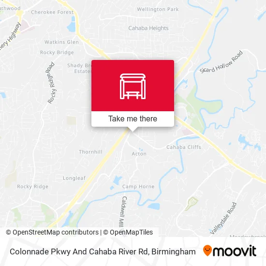 Mapa de Colonnade Pkwy And Cahaba River Rd