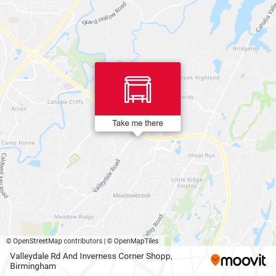 Mapa de Valleydale Rd And Inverness Corner Shopp