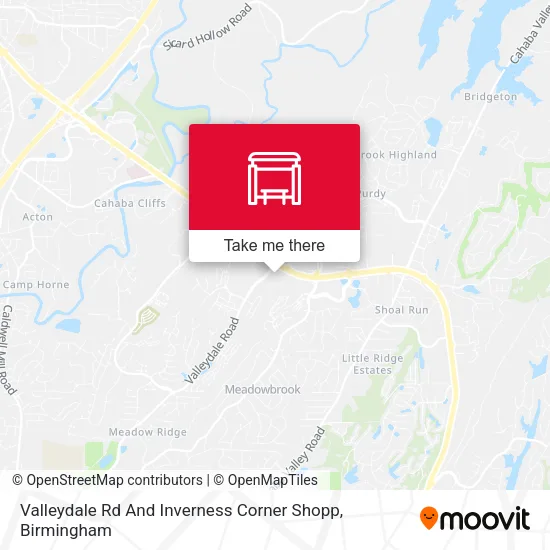Mapa de Valleydale Rd And Inverness Corner Shopp