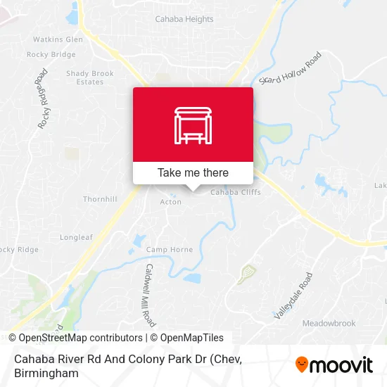 Mapa de Cahaba River Rd And Colony Park Dr