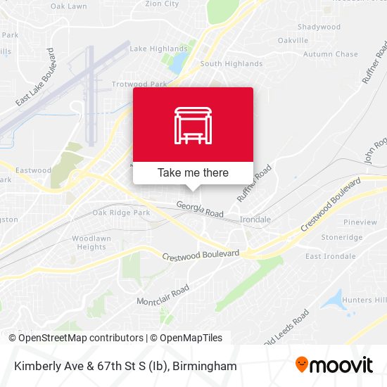 Kimberly Ave & 67th St S (Ib) map