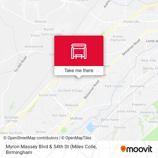 Myron Massey Blvd & 54th St map