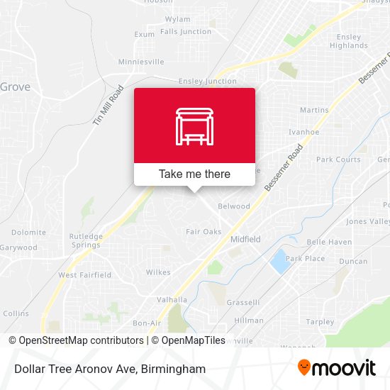 Dollar Tree Aronov Ave map