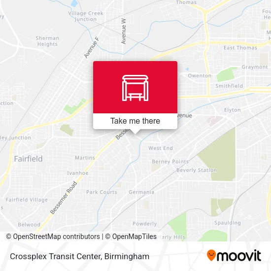 Crossplex Transit Center map