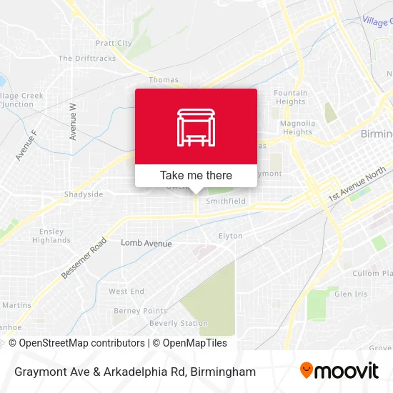 Mapa de Graymont Ave & Arkadelphia Rd