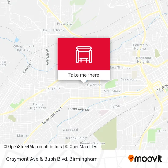 Mapa de Graymont Ave & Bush Blvd