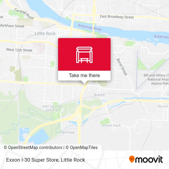 Exxon I-30 Super Store map