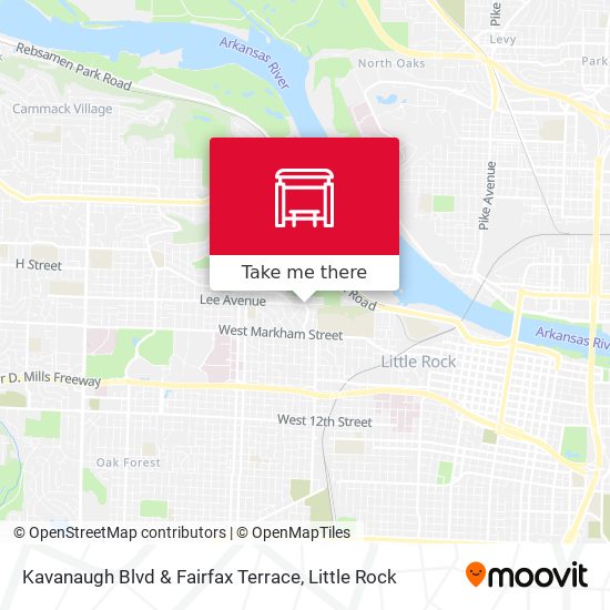 Mapa de Kavanaugh Blvd & Fairfax Terrace