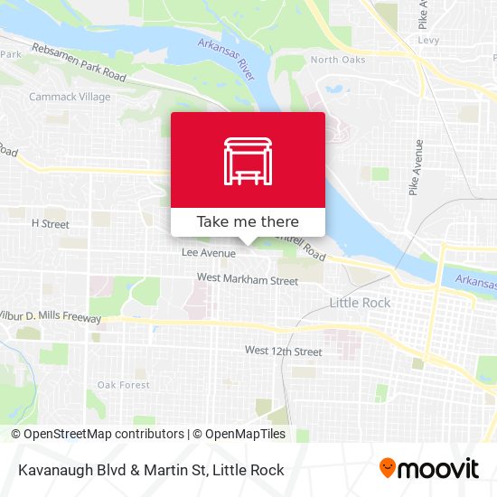 Mapa de Kavanaugh Blvd & Martin St