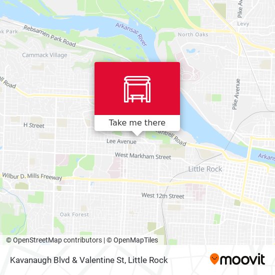 Mapa de Kavanaugh Blvd & Valentine St