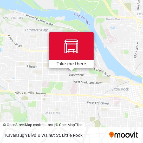 Kavanaugh Blvd & Walnut St map