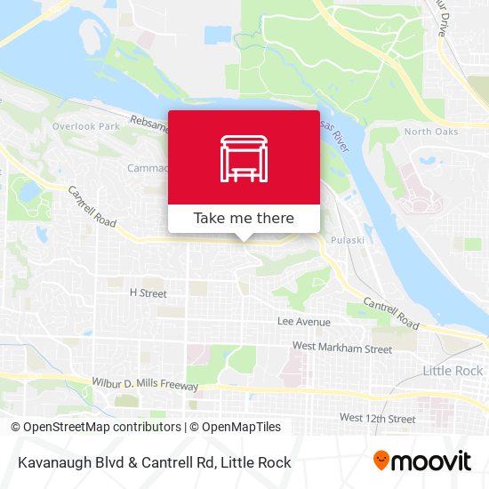 Kavanaugh Blvd & Cantrell Rd map